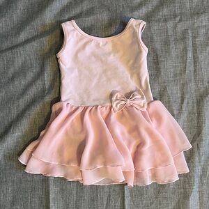 Revolution Dancewear Skirted Tank Leotard with Bow Pink SC